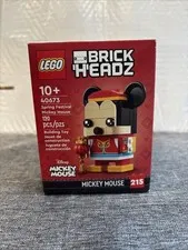 LEGO BRICKHEADZ 40673 Spring Festival Mickey Mouse Retired Set New In Sealed Box