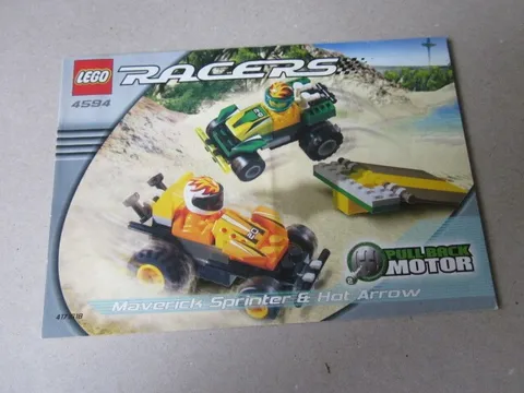 Lego Racers 4594 Building Instructions Instruction Maverick Sprinter & Hot Arrow