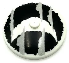 Lego New Glow In Dark White Dish 4 x 4 Inverted Radar w/ Solid Stud Part