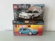 Mattel Brick Shop Hot Wheels & Lego Speed Champions- Civic + Lamborghini