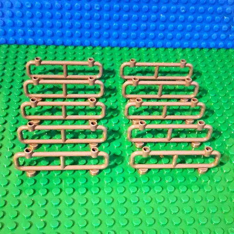 LEGO Bar Fence 1x8x2 In Dark Gray. Lot Of 10. Excellent Condition