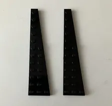 LEGO 2x NEW Pieces Plate 3x12 w/ Angle/Wedge Right BLACK #47398