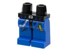 LEGO® Part 970c07pb03 - Hips and Blue Legs with Flashlight and Chain Pattern