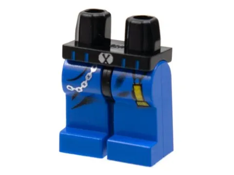 LEGO® Part 970c07pb03 - Hips and Blue Legs with Flashlight and Chain Pattern