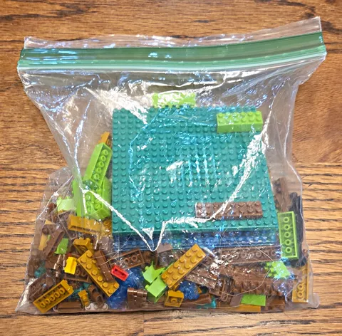 LEGO Minecraft Bulk Lot Mixed Bricks Plates w/ Baseplate in Zip Bag