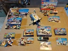 Vintage 90s LEGO System Lot - Octan Station 6562, Shuttle 6544, Boxes & N