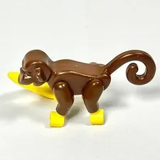 LEGO Pirates Monkey Brown with Yellow Hands Feet 2550c01 Retro Minifigure