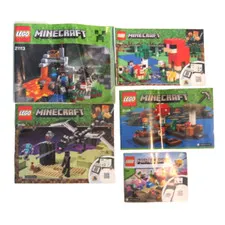 5 LEGO MINECRAFT Instruction Booklets Manual Only #21113 #21151 #21129 #21153