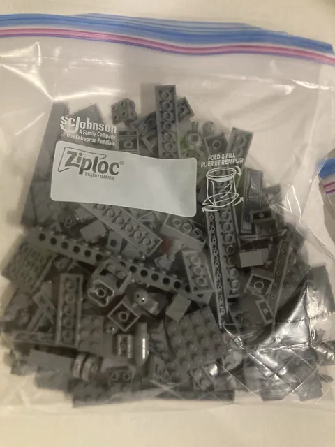 LEGO 1/2 Pound Assorted Dark Bluish Gray Bricks Parts Pieces