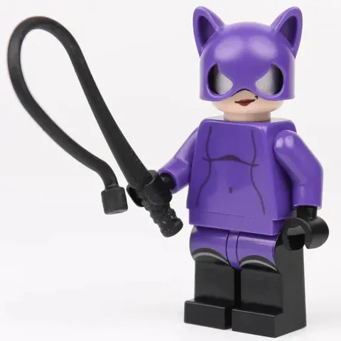 LEGO Batman 1 Custom 2006 Catwoman Violet Thief PAD PRINTED Minifigure