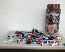BIONICLE SPARE PARTS Mixed Assorted Pieces Extras Lot Plus Cannister 