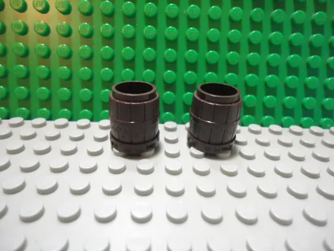 Lego 2 Dark Brown 2x2 barrel storage container NEW