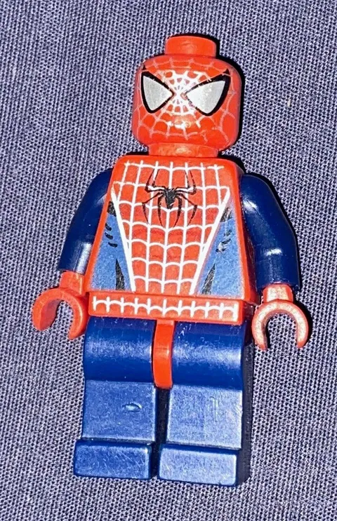 RARE LEGO Spider-Man Minifigure Dark Blue with silver Web Suit