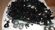 Lego Misc  Parts Lot BLACK 5#+ -bricks Plates, Specialties--preown TIRES Hubs