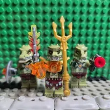 LEGO Legends of Chima Minifigure Lot Crocodile Warrior Tribe 3 w/ Accessories