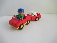 Lego Duplo Car with Trailer Driver and Dog