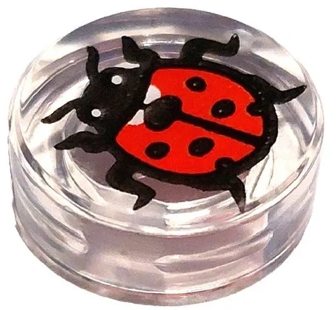 NEW Lego LOT OF 10 Round 1x1 with Ladybug Small White Eyes and Black Antennae