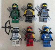 Lego Lot of 6 Ninjago HUNTED Minifigures, LLOYD, Cole, NYA, Zane, KAI, Jay