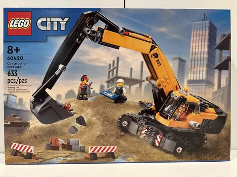 LEGO CITY: Yellow Construction Excavator (60420) New Sealed