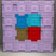 Lego Plates 32 x 32 : Thick Platform : Lavender + Multicolor (15624)