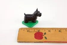 Vintage Lego Duplo Figure Scottie Dog Black on Green Base