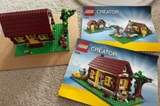 LEGO Creator 3 In 1 Log Cabin 5766 Incomplete Set W/ Instructions