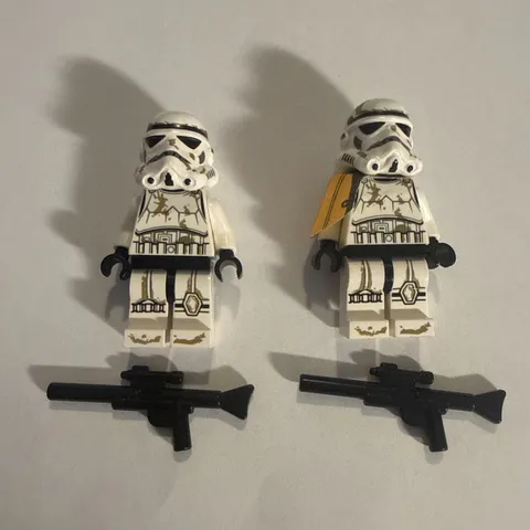 LEGO Star Wars Sandtrooper SW0364 Lot x2 Orange Pauldron Clean Condition