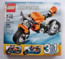 Lego Creator 7291 Street Rebel NEW 3 in 1 retired  motorcycle box has shelf wear