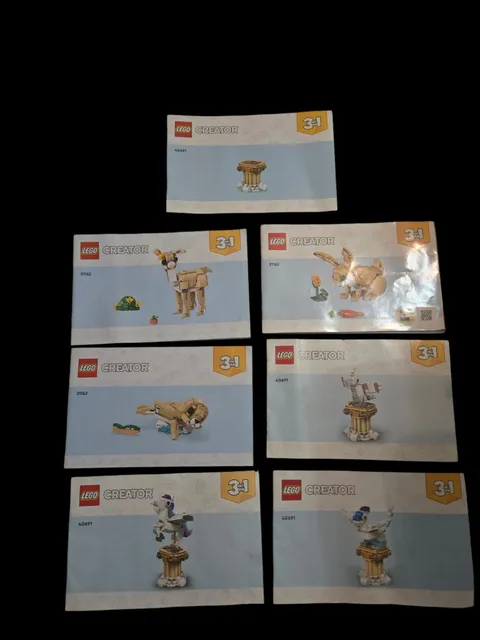 Lot Of 7 Lego Creator Instruction Manuals - 40691 And 31162