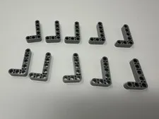 LEGO Parts 32526 Light Gray Technic, Liftarm 3 X 5 Thick L Shape Lot Of 10