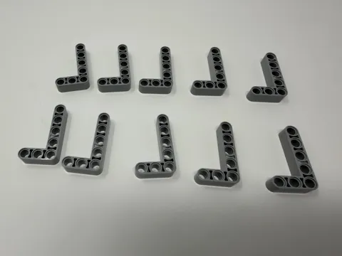 LEGO Parts 32526 Light Gray Technic, Liftarm 3 X 5 Thick L Shape Lot Of 10