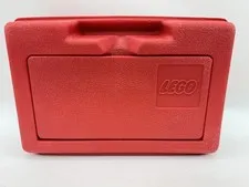 VTG 80s LEGO Red Storage Carry Case Box Container Made in Conn. USA w/ Handle