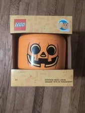 LEGO Storage Head Large Halloween Pumpkin New