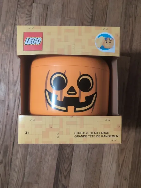 LEGO Storage Head Large Halloween Pumpkin New