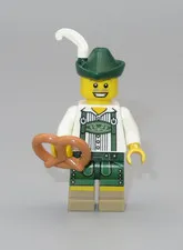 LEGO Lederhosen guy plume complete minifigure Collectible series 8