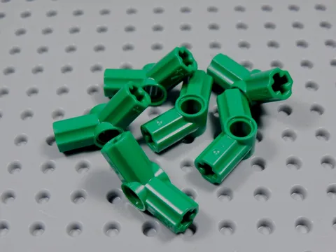 LEGO Lot of 6 Green Technic Axle Pin Connectors #4 BO
