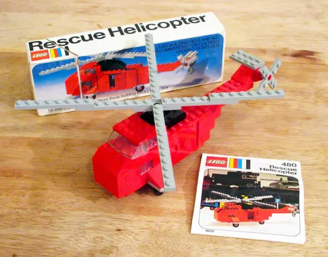 LEGO Kit 480 LEGOLAND Rescue Helicopter Complete Kit