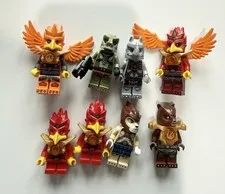 LEGO Legends of Chima Minifigure Lot of 8 Phoenixes & other fire tribe warriors