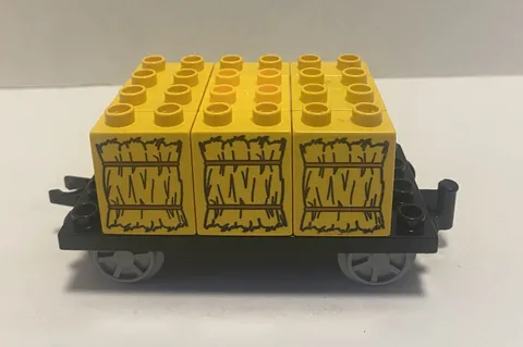 Lego Duplo Custom Train Cargo Freight Car 