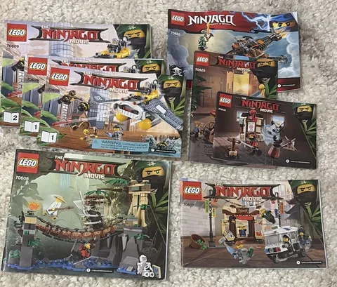 LEGO NINJAGO Illustrated Instruction Manual Booklet Lot 70601 70606 70607