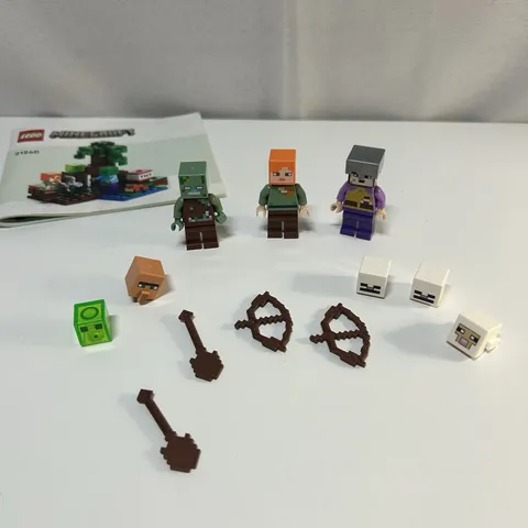 LEGO Minecraft Minifigure Lot Steve Alex Drowned Zombie Accessories Random Parts