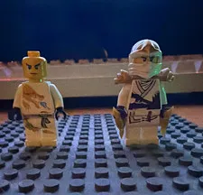 LEGO NINJAGO Zane DX Zane ZX Ninja Minifigure Lot of 2