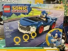 LEGO Sonic The Hedgehog Sonic: Speedster Lightning Race Car Toy Set 77117 NEW