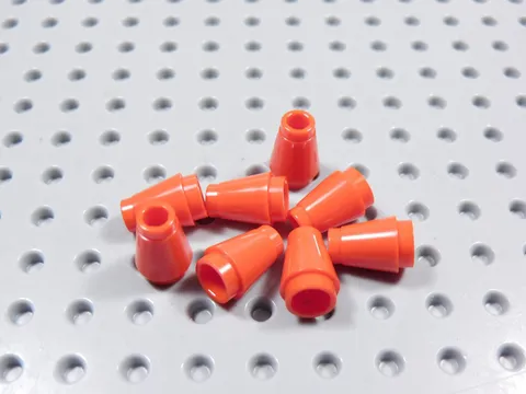 LEGO Lot of 8 Red 1x1 Round Cones BD