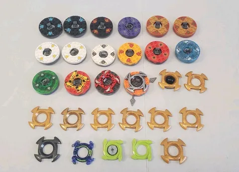 Lego Ninjago Spinjitzu Spinners Lot Of 16 With 13 Toppers Gold 