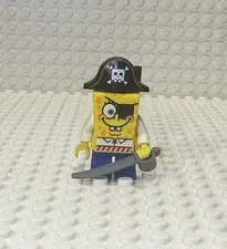 LEGO SpongeBob Pirate Minifigure bob032 Eyepatch Skull Hat Cutlass Set 3817