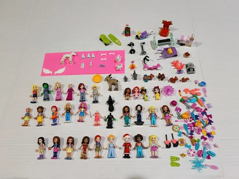 Lot of Lego Friends and Disney Minifigure Micro Dolls Parts and Accessories