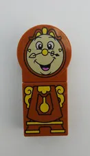 Lego Duplo Figure DISNEY Princess Beauty & Beast Clock COGSWORTH Brown Time Fig