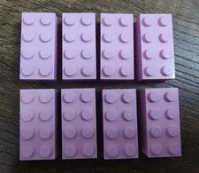 (8) 2x4 Light PINK Standard Brick Building Bricks Lego Parts