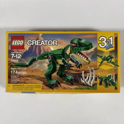 LEGO Creator 3 In 1 Dinosaur 174 Pieces Ages 7-12 Box Damaged